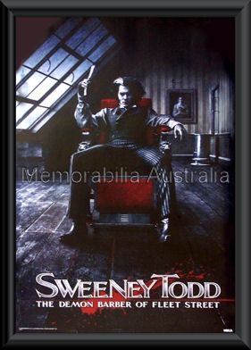 Sweeney Todd Movie Poster Framed