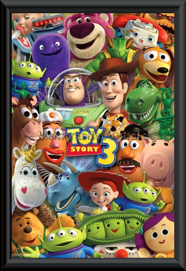 Toy Story 3 Jumble Poster Framed