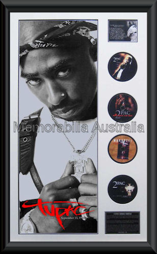 Tupac LE Montage Mat Framed