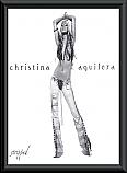 Christina Aguilera Stripped B&W Framed Poster
