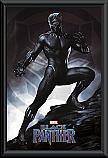 Black Panther Pose Poster Framed 