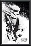 Star Wars The Force Awakens Stormtrooper Paint Poster Framed