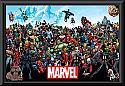 Marvel Comics Universe poster framed