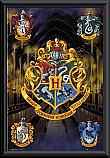 Harry Potter Crests Framed Poster