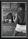 Muhammed Ali mirror poster framed