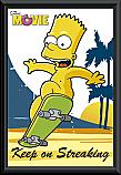 The Simpsons Bart Streak Framed Poster
