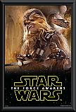 Star Wars The Force Awakens Chewbacca Poster Framed