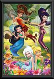Disney Fairies Flowers Framed Poster