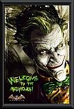 Batman Arkham City Joker Poster Framed