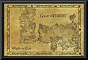 Game of Thrones Antique Map Poster Framed 