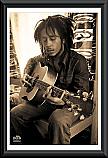Bob Marley Sepia Guitar Poster Framed