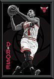 Chicago Bulls Derrick Rose black framed poster