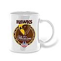 2013 AFL Premiership Hawthorn Hawks logo mug