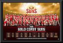 Gold Coast Suns 2016 Team Poster Framed