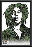 Bob Marley Leaves Poster Framed