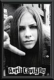 Avril Lavigne B&W Poster Framed 