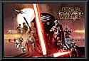 Star Wars The Force Awakens Character Collage Poster Framed