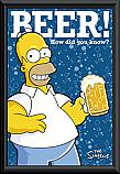 The Simpsons Homer Beer Framed Poster