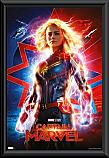 Captain Marvel Teaser Movie Poster Framed 