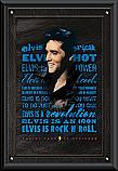 Elvis is Rock and Roll Poster Framed 