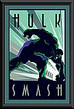 Hulk Smash deco poster framed