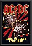 ACDC 1980 Back in Black Tour poster Framed