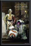 Star Wars The Force Awakens Droids Poster Framed 