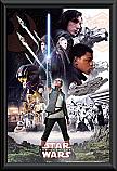 Star Wars The Last Jedi Key Art Poster Framed 