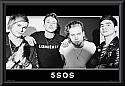 5 Seconds of Summer Group Black and White Poster Framed