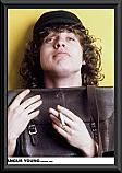 ACDC Angus Young with Cigarette Poster Framed 