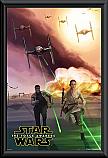 Star Wars The Force Awakens Run Poster Framed