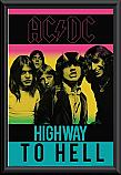 ACDC Highway to Hell retro Poster Framed