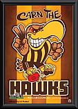 Hawthorn Hawks Framed WEG Supporter "Carn the Hawks" print