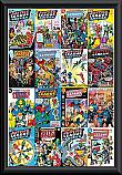 DC Comics - Justice League Comic Covers Collage Framed Poster