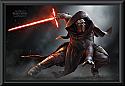 Star Wars The Force Awakens Kylo Ren crouch poster framed 
