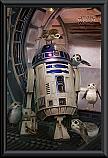 Star Wars-The Last Jedi R2D2 and Porgs Poster Framed