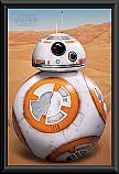 Star Wars The Force Awakens BB-8 Poster Framed
