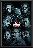 Star Wars Rogue One Characters Poster Framed