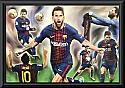 Lionel Messi Collage Poster Framed
