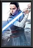 Star Wars The Last Jedi Rey Poster Framed 