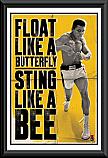 Muhammed Ali Float Like a Butterfly Sting Like a Bee poster framed