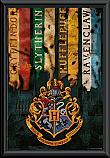 Harry Potter House Flags Framed Poster