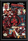 Deadpool panels poster framed