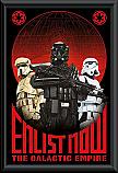 Star Wars Rogue One Enlist Now Poster Framed 